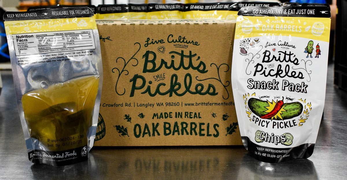 Pickle Pack Spicy Pickle Snack Packs – Britts' Fermented Foods